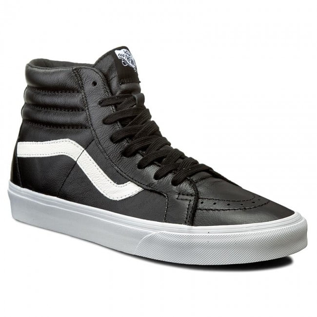 Overtollig sjaal Rouwen Vans SK8 Hi Reissue Premium Leather Black Men's Classic Skate Shoes Size 9  - Walmart.com