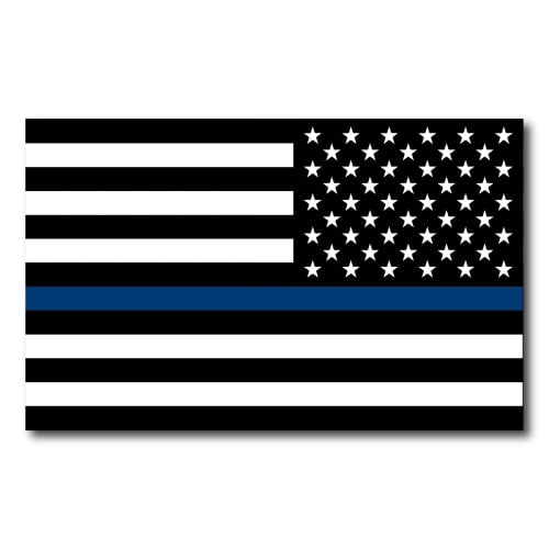 Thin Blue Line American Flag Magnet Decal 3x5 Inch Heavy Duty for Car SUV 4pack 