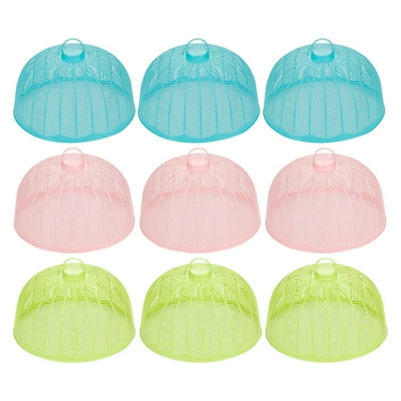 

9PCS Round Dish Cover Plastic Dining Table Food Cover Kitchen Vegetable Cover