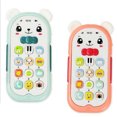 thumbnail image 3 of kjfeif Cute Baby Double Language Mobile Phone Toy with Educational Mobile Phone Toys Gifts for Toddlers 1 2 3 Year Old Boys Girls Phone Toy, Xmas Stocking Stuffers Birthday Gifts, Sky Blue, 3 of 7