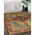 thumbnail image 3 of Ahgly Company Machine Washable Indoor Rectangle Abstract Saffron Red Area Rugs, 7' x 10', 3 of 7