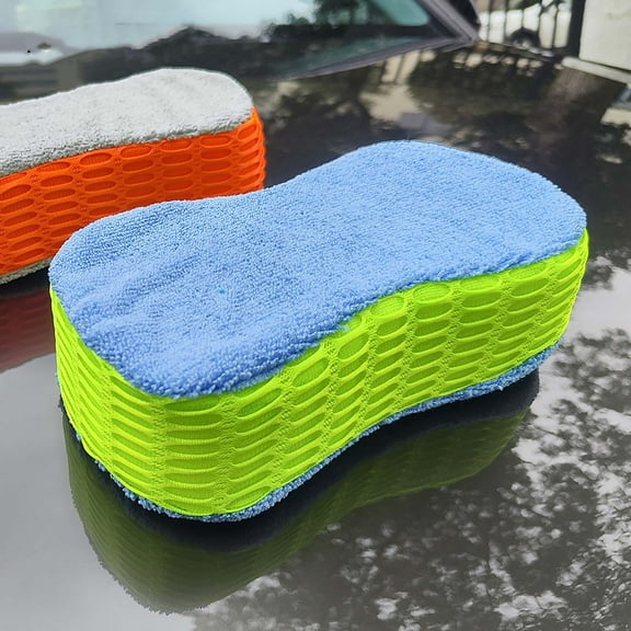 High-Density Car Wash Sponge with Dual-Texture Surface - Ergonomic Foam Generator for Auto Detailing & Household Cleaning