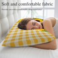 thumbnail image 5 of Spring Sunflowers Pillow Covers, Linen Long Throw Pillow Case, Yellow White Plaid Farmhouse Rustic Holiday Pillow Protector Decorative Cushion Cover for Living Room/Bedroom 20" x 30", 5 of 8