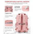 thumbnail image 4 of Mochila de viaje coowoz Carry On Waterproof para mujeres y hombres, color rosa, 4 of 7