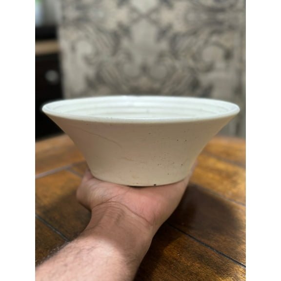 By The Earth Living | Vase Bowl | Cream White Speckled | Diameter 8" | Volume 32 oz