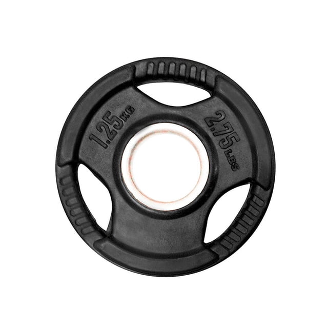 Par de Discos Olímpicos Tayga Rubber 3 Agarres 2.75 Lb