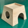 thumbnail image 3 of Hamster Wooden House Habitat Natural Wood Chews Toys for Dwarf Hamster Sleeping, 3 of 9