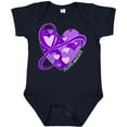 thumbnail image 3 of Inktastic Epilepsy Awareness Purple Ribbon Around Heart Boys or Girls Baby Bodysuit, 3 of 5
