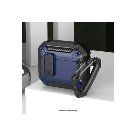 SaharaCase - Raider Series Heavy-Duty Case for Apple AirPods 4 and AirPods 4 with Active Noise Cancellation - Midnight Blue - image 2