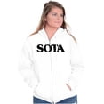 thumbnail image 3 of Minnesota MN Foodie Meat Lovers Food Zip Up Hoodie Men's Women's Brisco Brands M, 3 of 6
