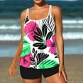 thumbnail image 2 of Taqqpue Tankini Swimsuits for Women Two Piece Tummy Control Swimsuits Flowy Blouson Floral Swim Tank Top with Boyshorts S-2XL, 2 of 6