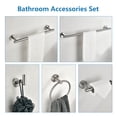 thumbnail image 4 of 6 - Piece Stainless Steel Bathroom Towel Rack Set Wall Mount, 4 of 9