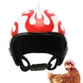 thumbnail image 4 of Funny Chicken Helmet, Quickly Identify Attractive Adjustable Chicken Helmet Interestin  For Birds Red Flame, 4 of 8