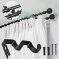 thumbnail image 4 of 3 Sets Curtain Rod Hook Holder Iron Bracket Universal Design Home Decoration for Bedroom, 4 of 10