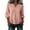 Pink, variant on Ussuma V-Neck Linen Women Sewing Patterns Tops Blouses 3/4 Sleeve Embroidered Solid Color Women's Blouses Stylish Vintage Fashionable Women Shirts Elegant and Intellectual Vacation Picnic Date