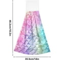 thumbnail image 3 of Coolnut Rainbow Mermaid Kitchen Towels, 2PCS Super Soft Absorbent Hanging Hang Towels or Dishcloths, Bathroom Hand Towels 12x17Inches Wash cloth, 3 of 7