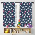 thumbnail image 5 of Blackout Kids Curtains,DarkBlue Cartoon Dinosaurs SpeechBubbles Pattern Childrens Insulated Curtains Set Of 2,Bedroom Essentials,Toddler Room Decor 42"x54", 5 of 5