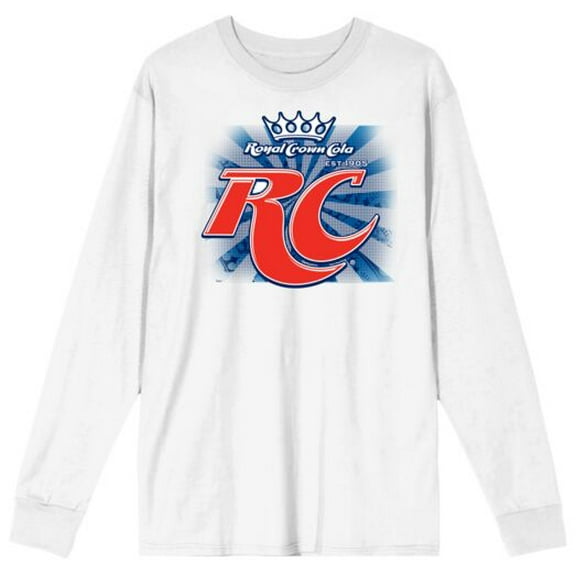 RC Cola Logo Women's White Long Sleeve Shirt-Medium