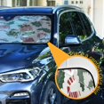 thumbnail image 3 of Yayeee Car Windshield Sun Shade Universal Fit Front Visor Protector, White Christmas Holly, 3 of 8