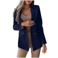thumbnail image 5 of Womens Work Office Lapel Button Blazer Long Sleeve Lightweight Work Office Blazer Jacket Casual Open Front Cardigan, 5 of 7