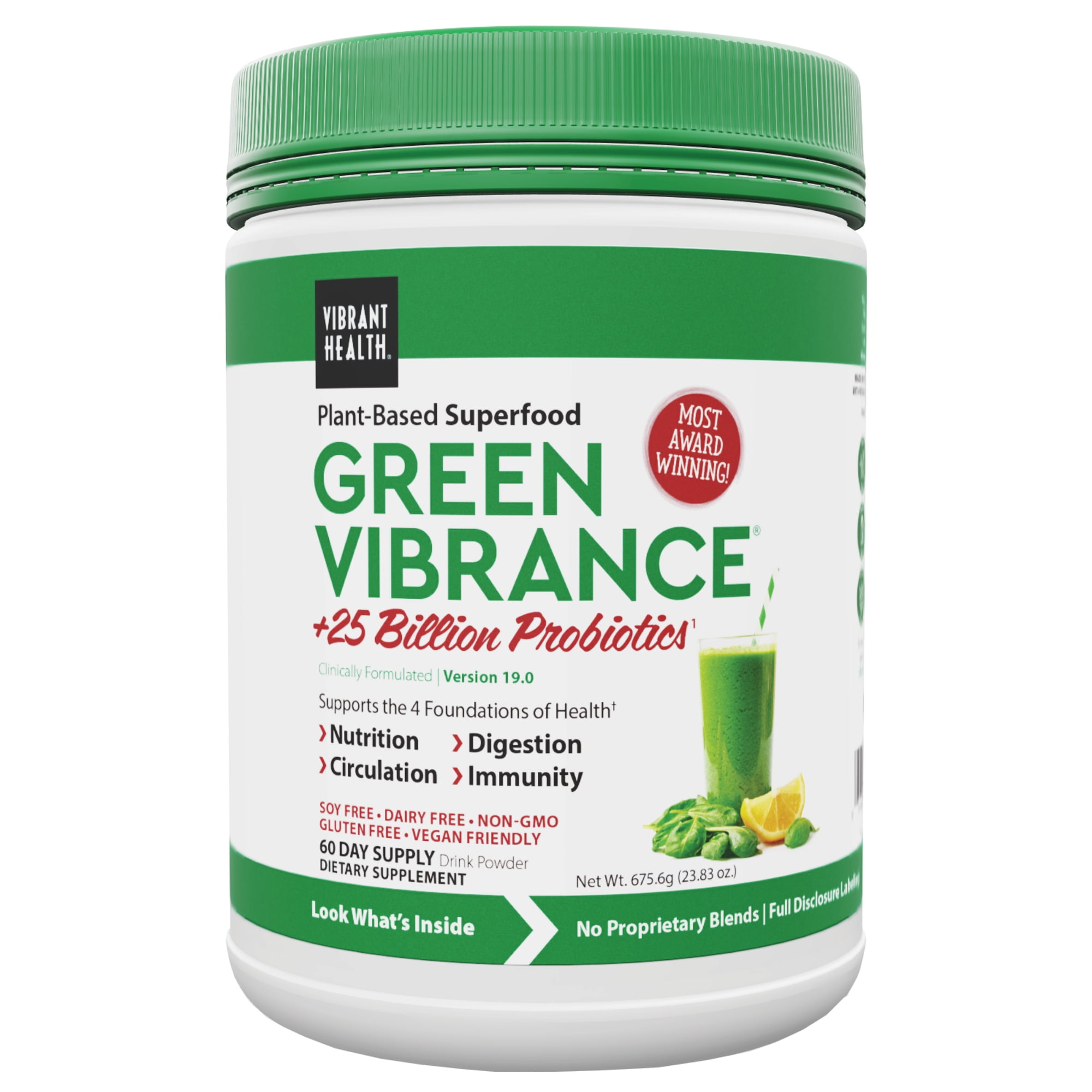 Vibrant Health, Green Vibrance, PlantBased Superfood Powder, Vegan