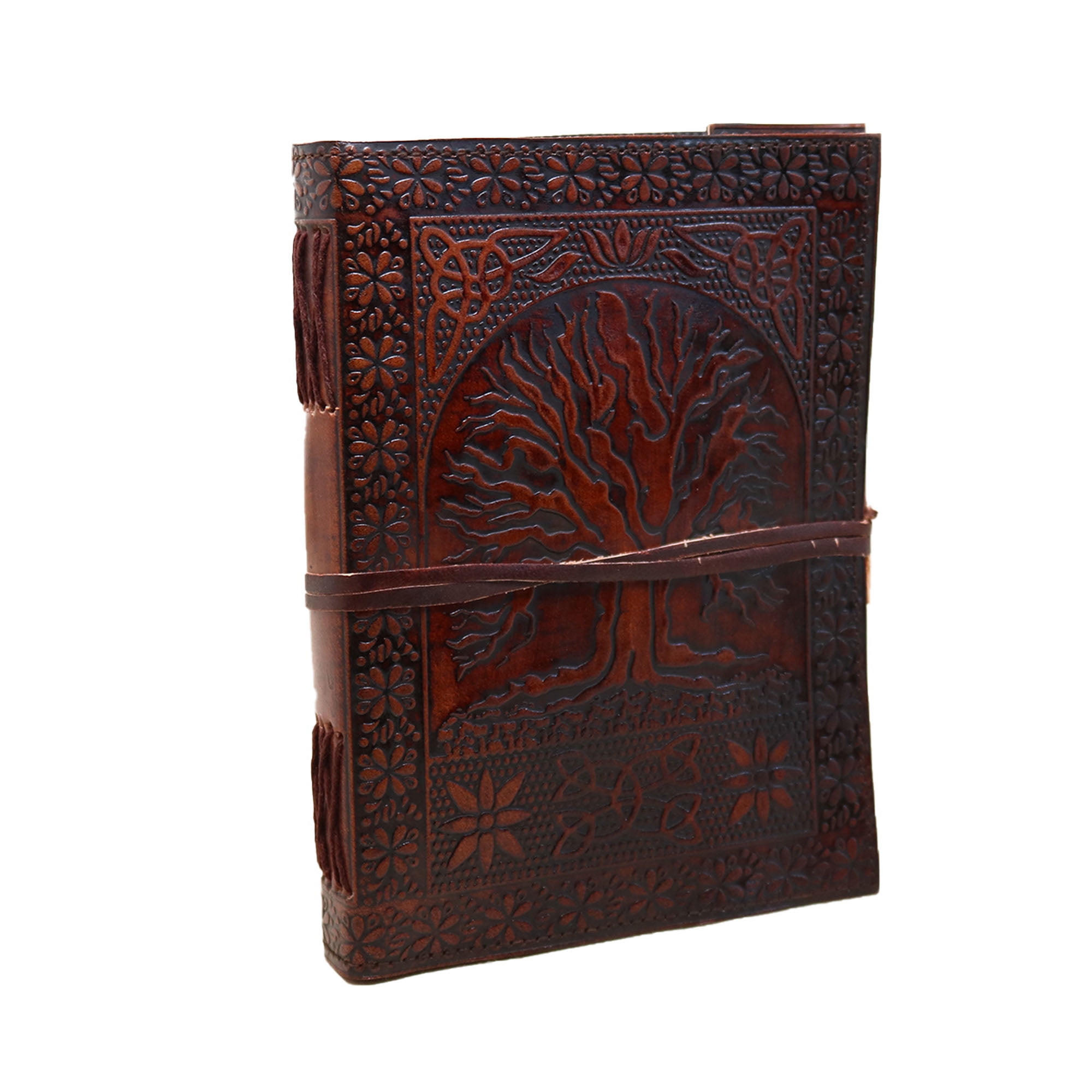 Jaald A5 Leather Journal Tree of Life Blank Notebook Travel Diary Sketchbook Christmas Gifts for Artists Handmade Writing Pad Book of Shadows