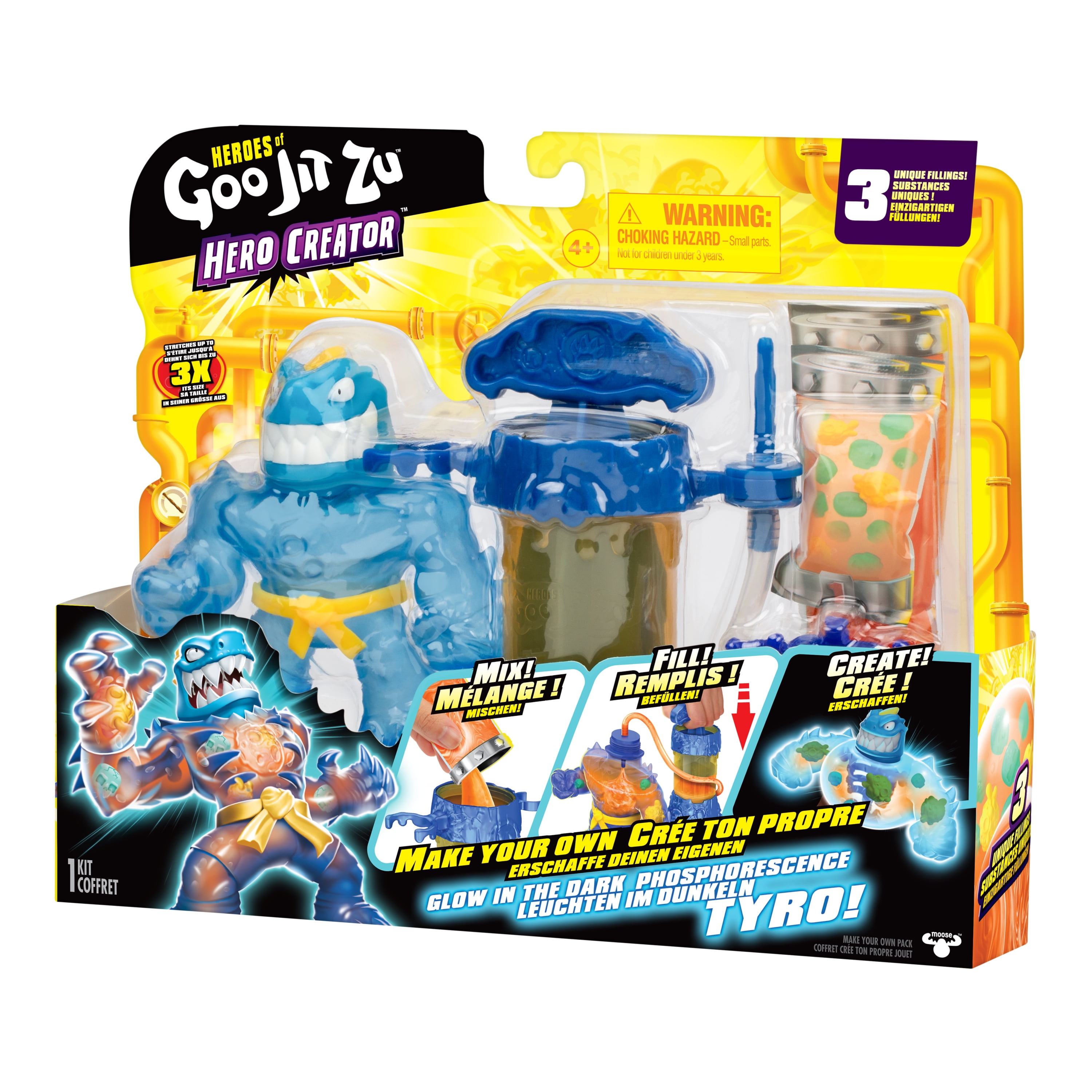 スポーツトイ・アクショントイ atmos projects khuno Heroes of Goo Jit Zu Hero Creator, Tyro Glow-in-the-Dark Action