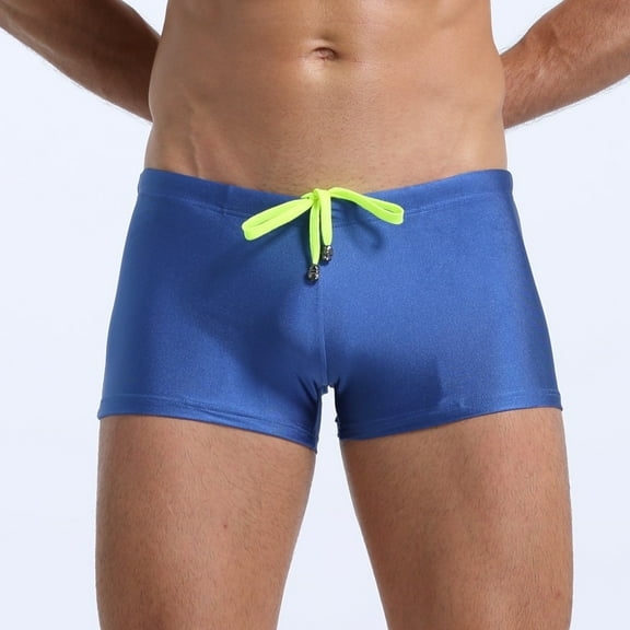 EQWLJWE Men's Square Leg Swim Briefs Athletic Quick Dry Bathing Suit Square Leg Board Short for Men