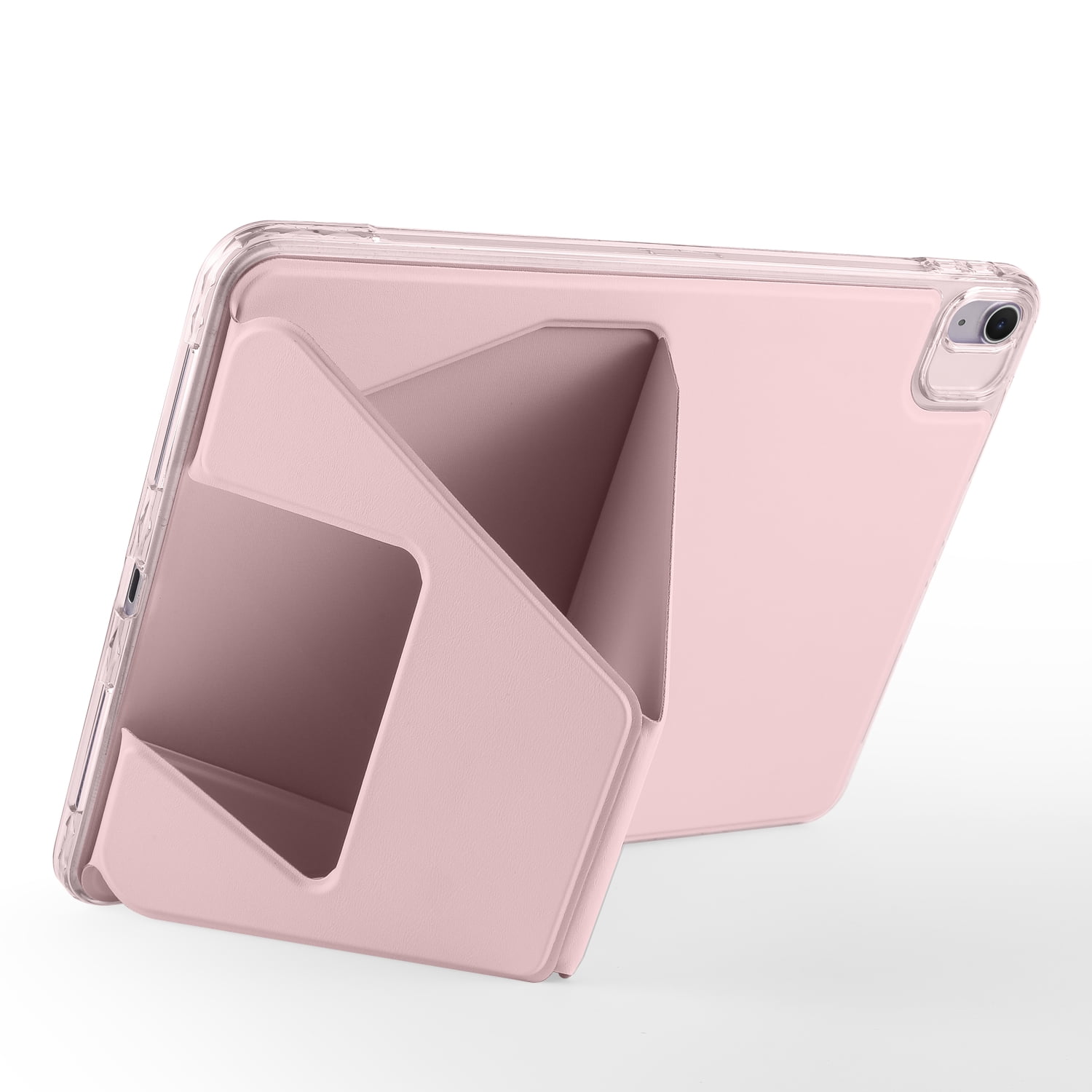 TECH CIRCLE Slim Back Cover Case for iPad Air 11-inch (M2), iPad Air (5th/4th Generation) 10.9" Case with Built-in Kickstand, Supports Apple Pencil Charging & Attachment, Lightweight Thin Case, Pink