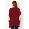 thumbnail image 2 of Catherines Women's Plus Size Embellished Poncho, 2 of 6