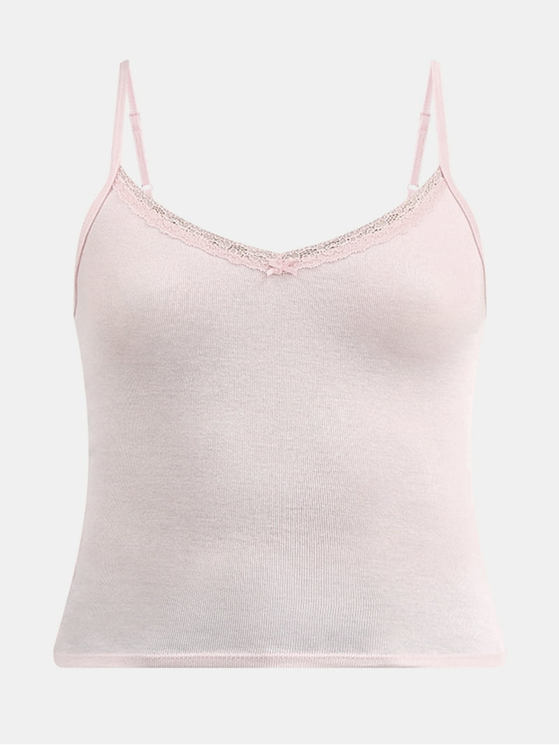 No Boundaries Vintage-Inspired Tank Top with Lace Trim, Women's