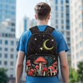thumbnail image 3 of HUIACONG Mushroom Moon Star School Backpack for Students Age 6-18 Ergonomic Padded Adjustable Shoulder Straps Large Capacity Water Resistant Bookbag for Elementary Middle High School Daily Use, 3 of 7