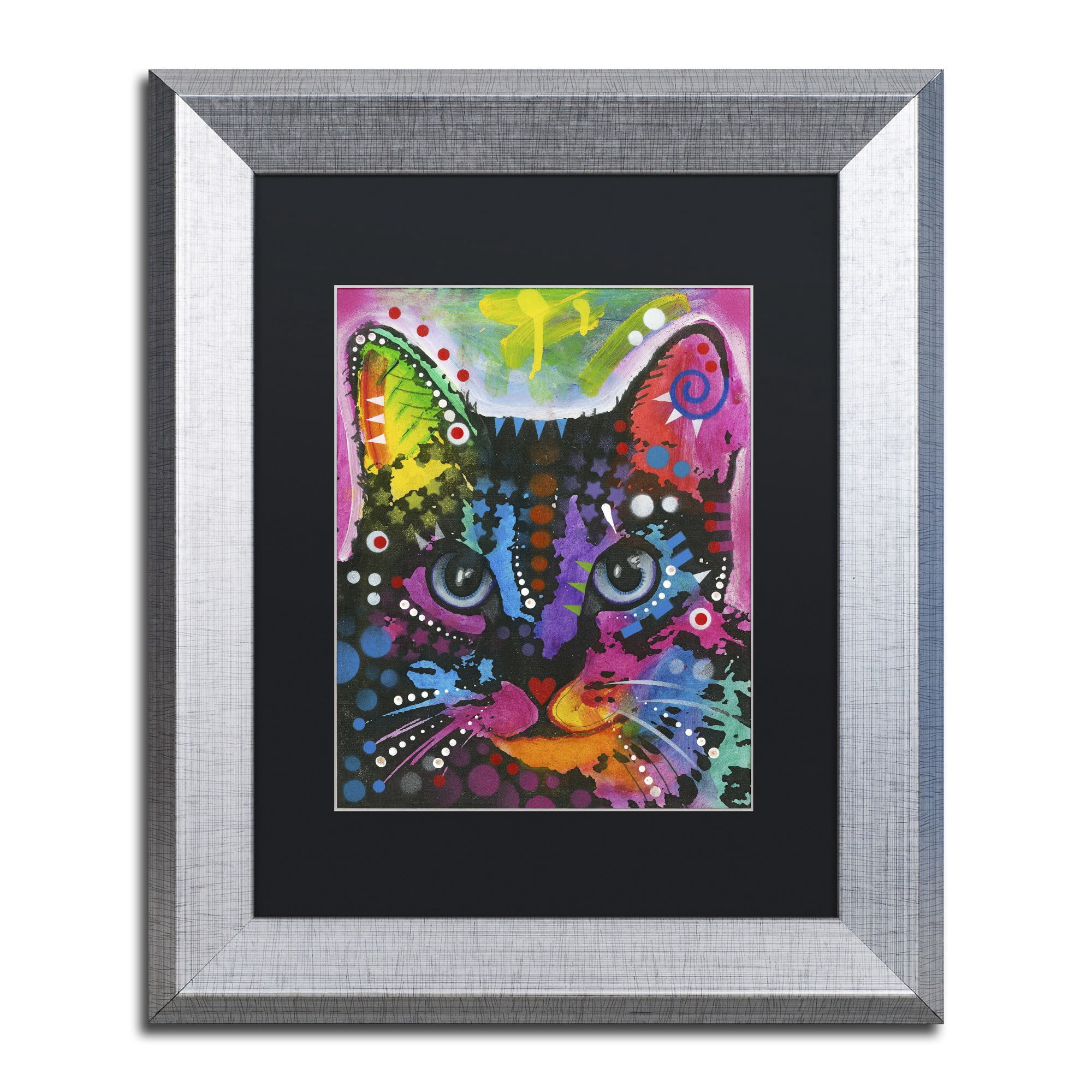 Trademark Fine Art "12" Canvas Art by Dean Russo, Black Matte, Silver Frame