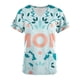 thumbnail image 4 of Camiseta de manga corta con cuello en V y estampado de mujer con estilo Blusa suelta con estampado OAVQHLG3B Store  lin121212, 4 of 4