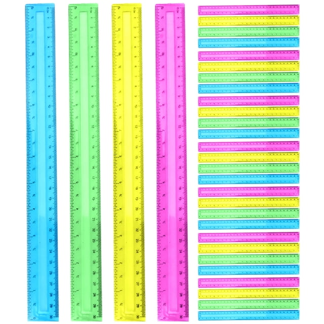 32 Pcs Règle en Plastique Règle Colorée Règle Esthétique Règle de Dessin Fourniture Scolaire