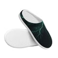 thumbnail image 3 of Disketp Green Lightning Flash Women's Men's Slippers Plush Slip-On House Slipper for Winter Indoor Soft Cushion Non-slip Fluffy Slides Slippers-37/38, 3 of 7