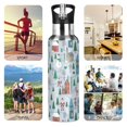 thumbnail image 7 of Yayeee 33oz Insulated Water Bottle Double Wall Stainless Steel with Flip Straw Lid, Snowy Christmas Pattern, 7 of 7