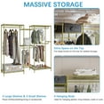 thumbnail image 3 of VIPEK Clasic V6C Garment Rack, Gold Metal Frame with Gray Cover, 75.6"L x 18.5"W x 76.8"H, Max Load 870 LBS, 3 of 9