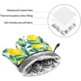 thumbnail image 3 of Yellow Lemon Oven Mitts and Pot Holders Set Watercolor Lemon with Green Leaves Pattern Kitchen Gloves Heat Resistant Hot Pads for Microwave BBQ Cooking Baking Grilling (4pcs), 3 of 6