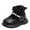 Black, variant on Fozruso Girls Soft Sole Boots For Toddlers And Kids With Soles And Cozy,Faux Furry Lined Boots Sizes 5 Toddler(6-12 Months)