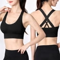 thumbnail image 2 of ibiyuan Sports Bras for Women Strappy Running Supportive High Impact Sports Bra with Sewn in Pads Seamless Breathable Wireless Bra, 2 of 6