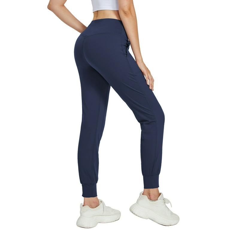 FEDTOSING Fit Joggers for Women High Waist Tapered Sweatpants Navy Blue,up  to Size XL 