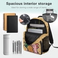 thumbnail image 5 of Bulopur Tropical Kids 17 Inch Backpack Set 4 PCS Tropical Pineapple Capybara Print School Bookbag with Lunch Bag, Water Bottle Sleeve and Pencil Case for Toddlers, 5 of 8