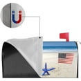 thumbnail image 4 of Starfishes and American Flag Mailbox Cover Magnetic Mailbox Wraps Sandy Beach Post Letter Box Cover for Garden Home Decor 25.5x21 in, 4 of 6