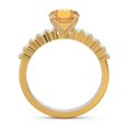 thumbnail image 4 of 2.25 Carat Round Shape Natural Diamond & Citrine Gemstone Classic Ring for Birthday Gift 14K Yellow Gold Size 9.5 by Diamond-Capitals, 4 of 7