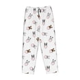 thumbnail image 6 of Uemuo Bbaseball Dog Pattern Women's Wide Leg Palazzo Lounge Pants with Pockets Light Weight Loose Comfy Casual Pajama Pants-Small, 6 of 9