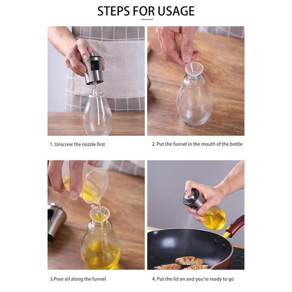 Olive Oil Spray Ounce Ergonomic Design Oil Pump Spray Spray Mister Mister for Cooking for Salad BBQ Grilling Kitchen Baking