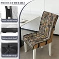 thumbnail image 6 of TSOVTHRID Forest Camo Hunting Print Dining Chair Covers Quilted Seat Cushion Covers Anti-Slip Stretch Armless Chair Slipcovers Removable Washable with Detachable Strap, Set of 1, 6 of 7