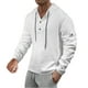 thumbnail image 1 of Dolkfu Sudadera con capucha para hombre, sudadera de waffle de color sólido, parte superior de manga larga con botones en la parte delantera XXXL, 1 of 1