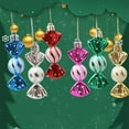 thumbnail image 4 of Christmas Tree Candy Decor Pendant, 6Pcs/Box Xmas Window Wall Creative Ornaments,Wedding Holiday Hanging Decoration,Plastic Painted Candy Pendant New Year Candy Decoration, 4 of 6